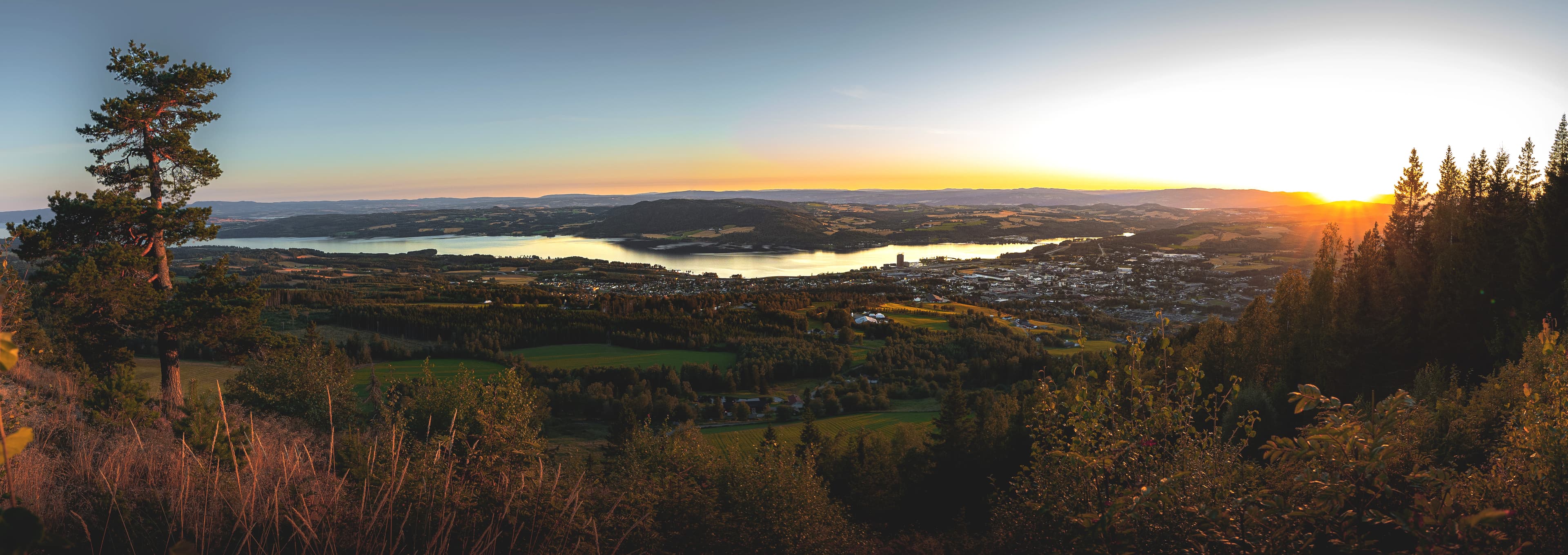 Brumunddal panorama bakgrunn